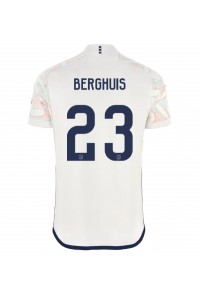 Ajax Steven Berghuis #23 Jalkapallovaatteet Vieraspaita 2023-24 Lyhythihainen